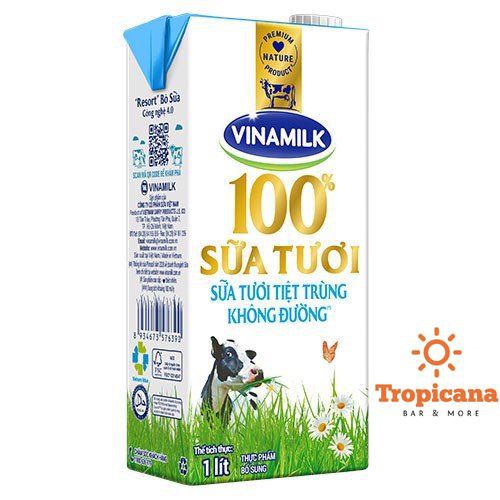 THÙNG Sữa tươi tiệt trùng không đường 100% Vinamilk 1.000 ml - DATE MỚI NHẤT