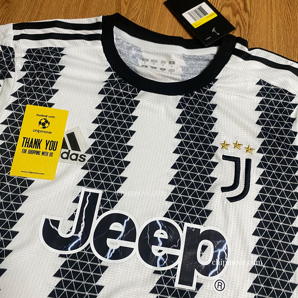 - Bộ áo bóng đá Juve Juventus trắng đen sân nhà hàng thái cao cấp