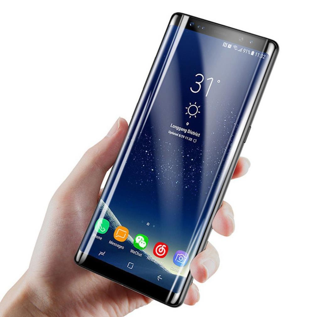 Miếng dán kính cường lực chính hãng Baseus Full màn hình 3D Arc cho Samsung Galaxy Note 8 (Đen) - Sản phẩm chính hãng