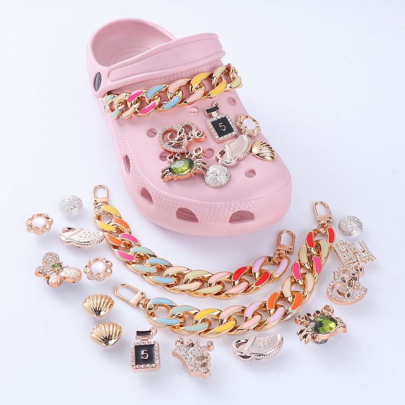 Bộ Phụ Kiện Làm Phụ Kiện Trang Trí Giày Dép Crocs Jibbitz DIY Hình Con Ong Phong Cách retro Châu Âu