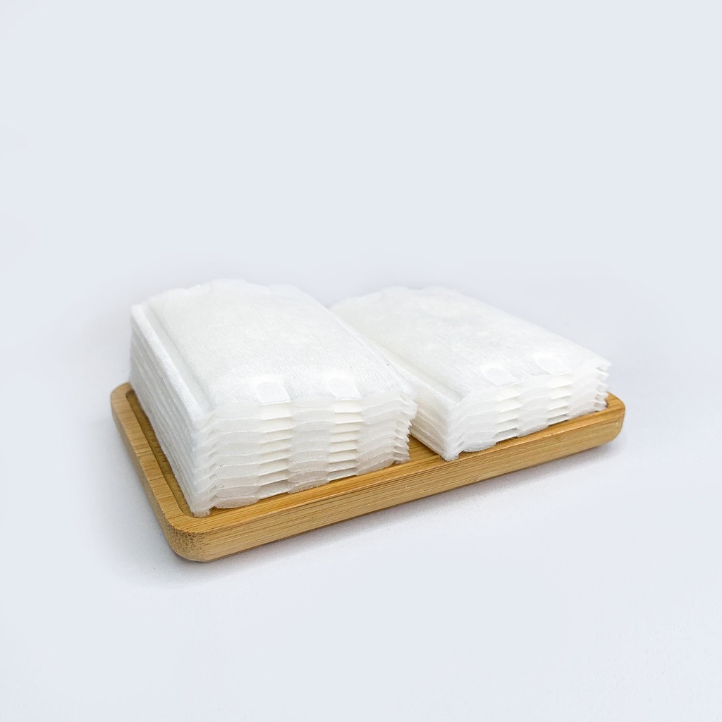 Combo 3 Bông tẩy trang  Slisoft 220 miếng làm từ bông tự nhiên, mềm, mịn, dai an toàn cho mọi loại da.