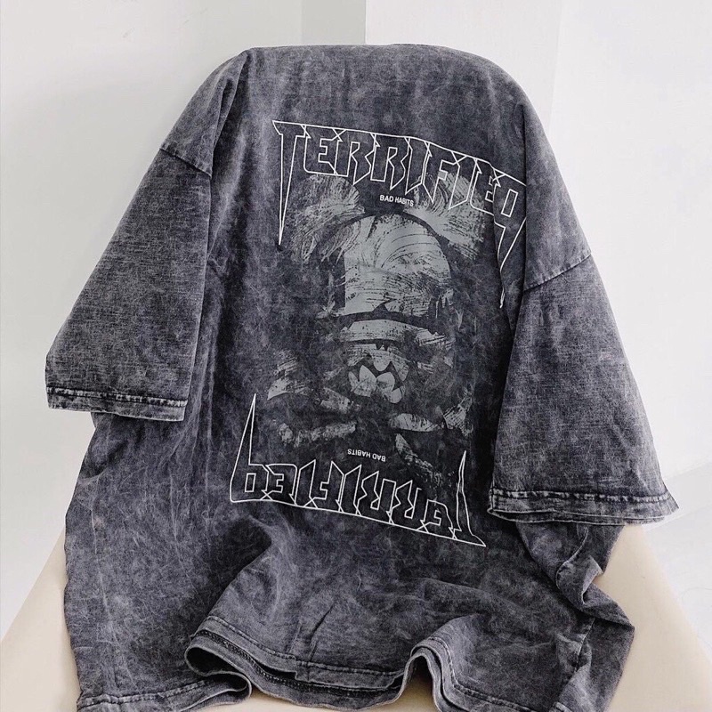 Áo Thun Loang Đen Unisex Phông Form Rộng Ngắn Tay In Hình Cá Tính Nam Nữ Ulzzang HOT