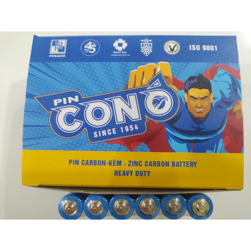 Pin AA vỉ 6 viên, Pin Con Ó Vàng 2A Chính Hãng 1,5V - pin AA PINACO  Dành Cho Đồ Chơi