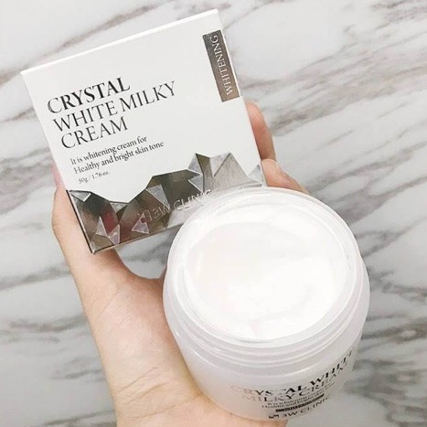 3W CLINIC CRYSTAL WHITE MILKY CREAM  KEM DƯỠNG TRẮNG BẬT TONE