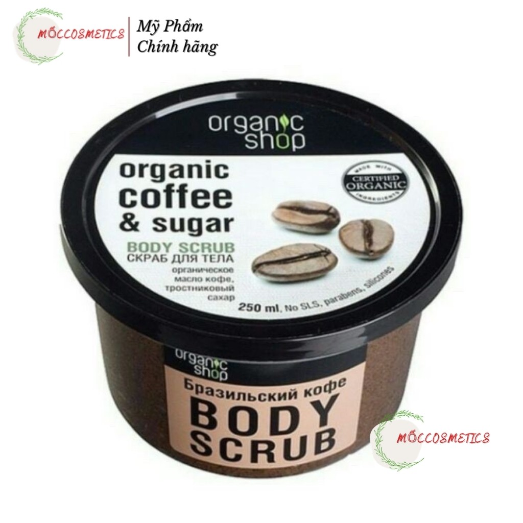 Tẩy Tế Bào Chết Toàn Thân Organic Shop Organic Coffee &amp; Sugar Body Scrub 250ml
