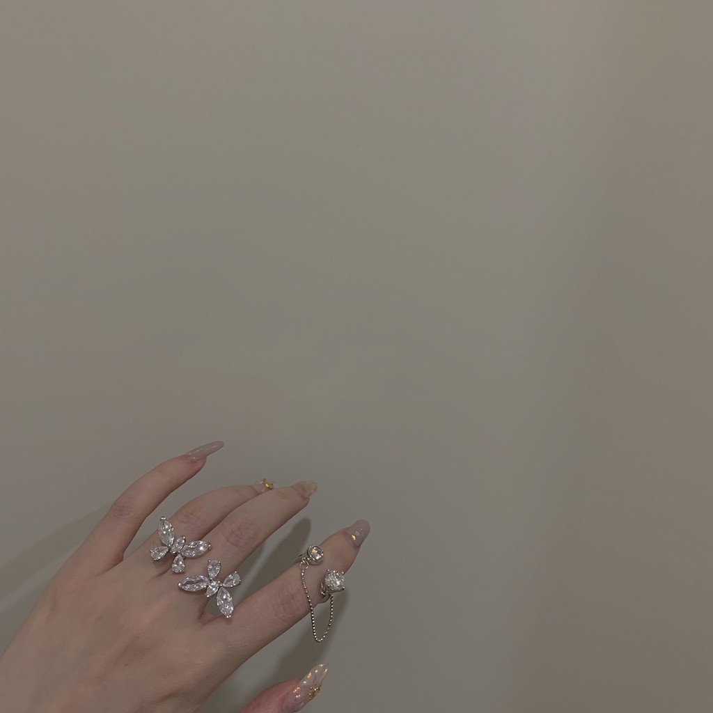 Nhẫn Hở Hình Bướm Có Thể Điều Chỉnh Thời Trang Cá Tính Dành Cho Nữ