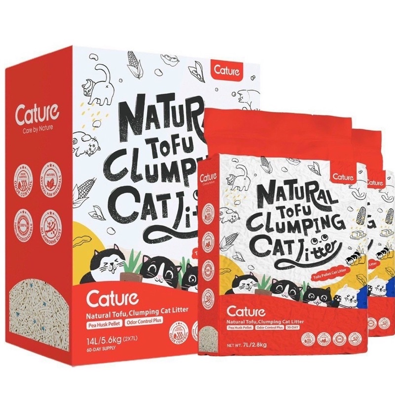 Cát Vệ Sinh Đậu Nành, Cát Gỗ Cho Mèo Cature Natural cho mèo đi vệ sinh - siêu khử mùi và tiết kiệm (An Việt Tiến)