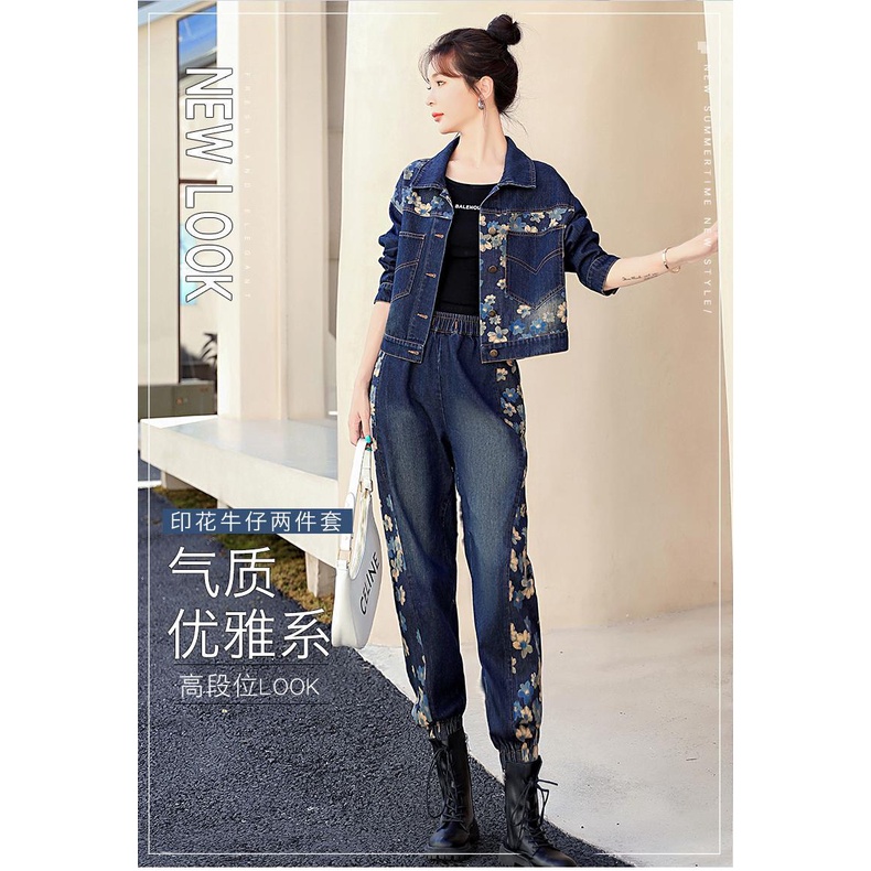 Set Áo Khoác Denim + Quần Yếm Ngắn Phong Cách Hong Kong Cổ Điển Thời Trang Mùa Thu Mới 2022 Dành Cho Nữ