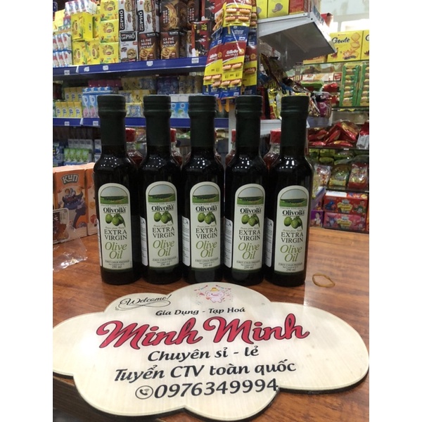 Dầu olive nguyên chất olivoila extra virgin 250ml và750ml