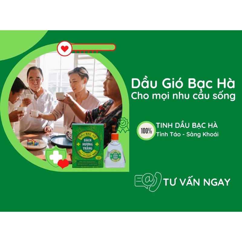 Dầu bạc hà BÁCH HƯƠNG TRẮNG 7ml