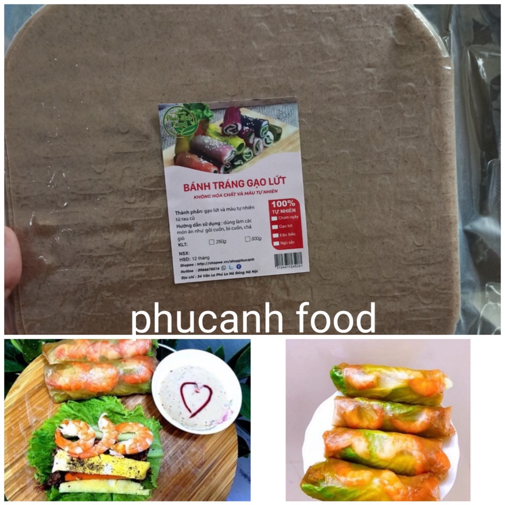 Bánh tráng gạo lứt siêu ngon loại mới đặc biệt ngon gói 500g.