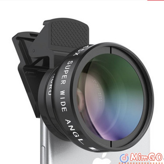 Ống Kính Macro-Lens 0.45x 49mm Uv Góc Rộng 2 Trong 1 Cho Điện Thoại