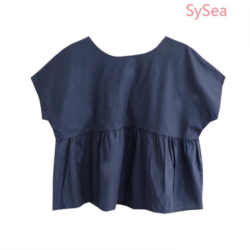 Áo Sơ Mi Dáng Rộng Phối Nơ Sau Lưng Phong Cách Mùa Hè Trẻ Trung Dành Cho Nữ