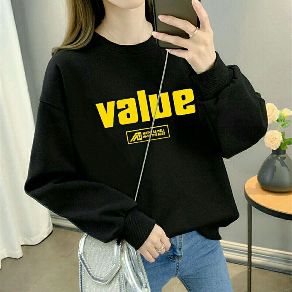 Áo Sweater Tay Dài Cổ Tròn Dáng Rộng Phong Cách Hàn Quốc Thời Trang Xuân Thu Mới Cho Nữ