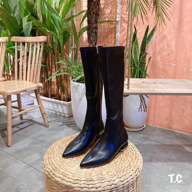 Boot đùi da mõm nhọn fullbox