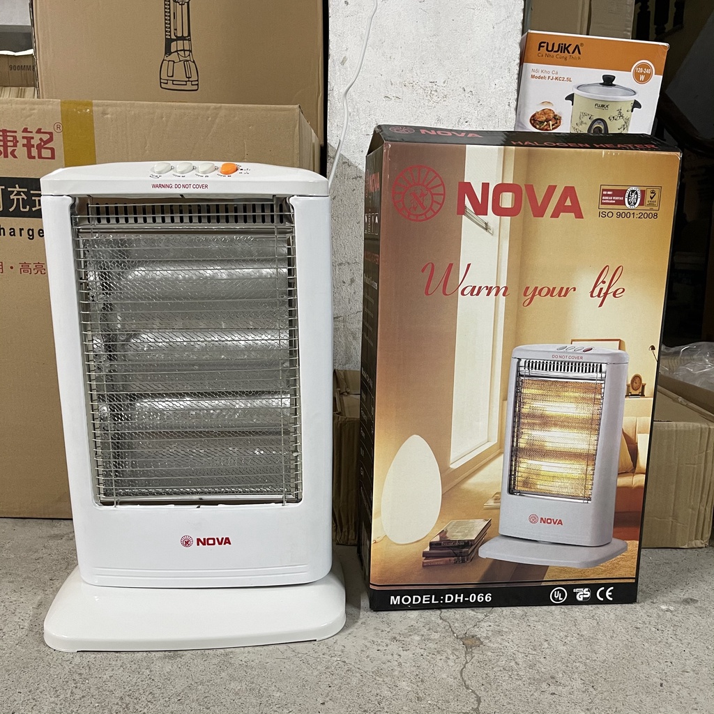 uạt sưởi Nova l 2 bóng-3 bóng halogen hàng chính hãng tự ngắt điện, làm ấm nhanh, an toàn - tiết kiệm khi dùng, BH 24T