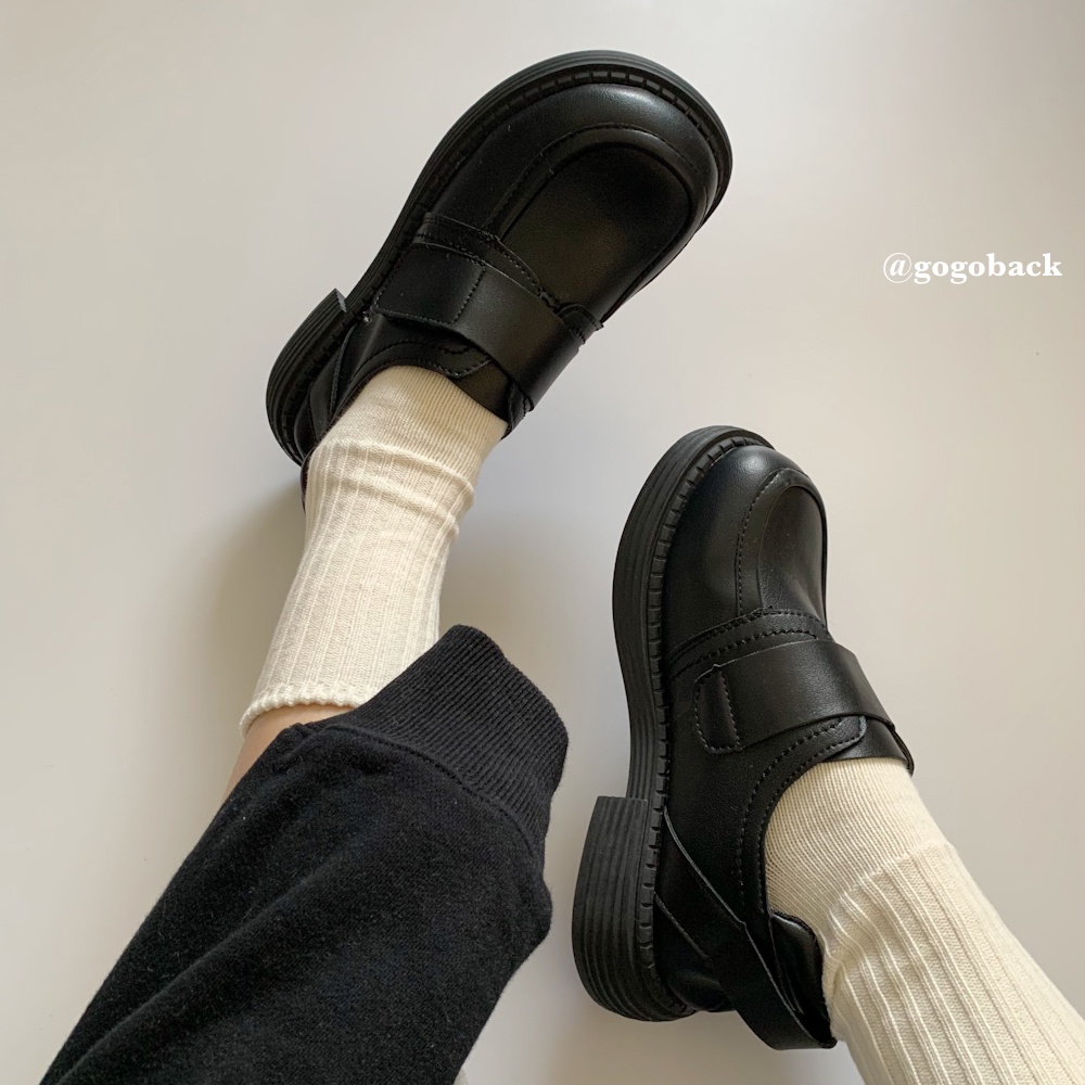 Giày Da Đế Dày Thời Trang Xuân Thu Anh Quốc Cổ Điển Dành Cho Nữ