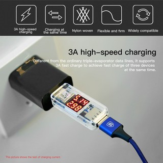 Cáp sạc 3 đầu: Apple-Type C-Micro hiệu Baseus