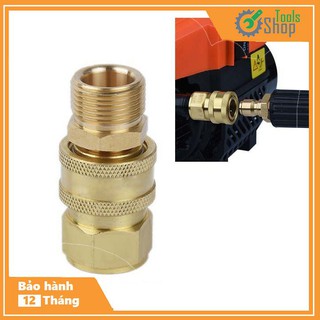 Bộ khớp nối nhanh đầu ra  ren 22 cho máy rửa xe - Chống rối dây