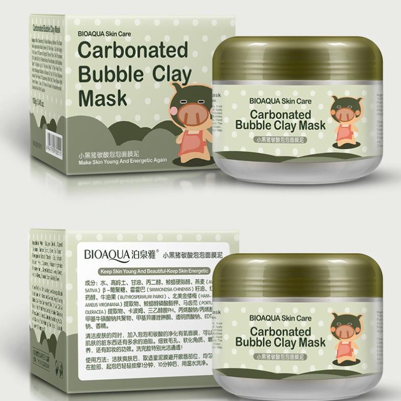 Một Hũ Mặt Nạ Bì Heo Đất Sét Thải Độc Cho Da Carbonated Bubble Clay Mask Hàng Nội Địa Trung