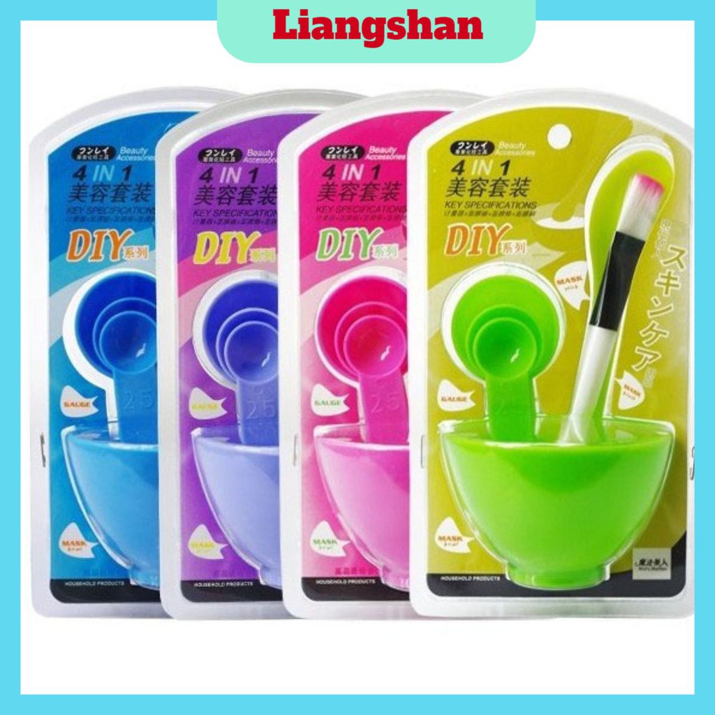 Làm mặt nạFREESHIPBát trộn mặt nạ 4 in 1 - Dụng cụ làm đẹp (tuyên sỉ )