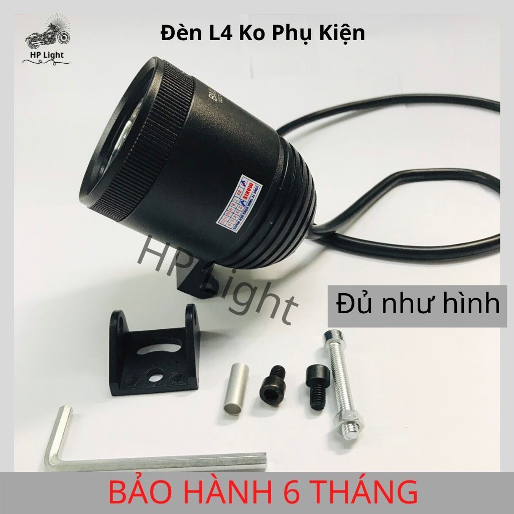 Đèn Trợ Sáng L4 Siêu Sáng lắp Xe Máy - Hàng Chính Hãng -Trợ Sáng L4 HP Light BMU