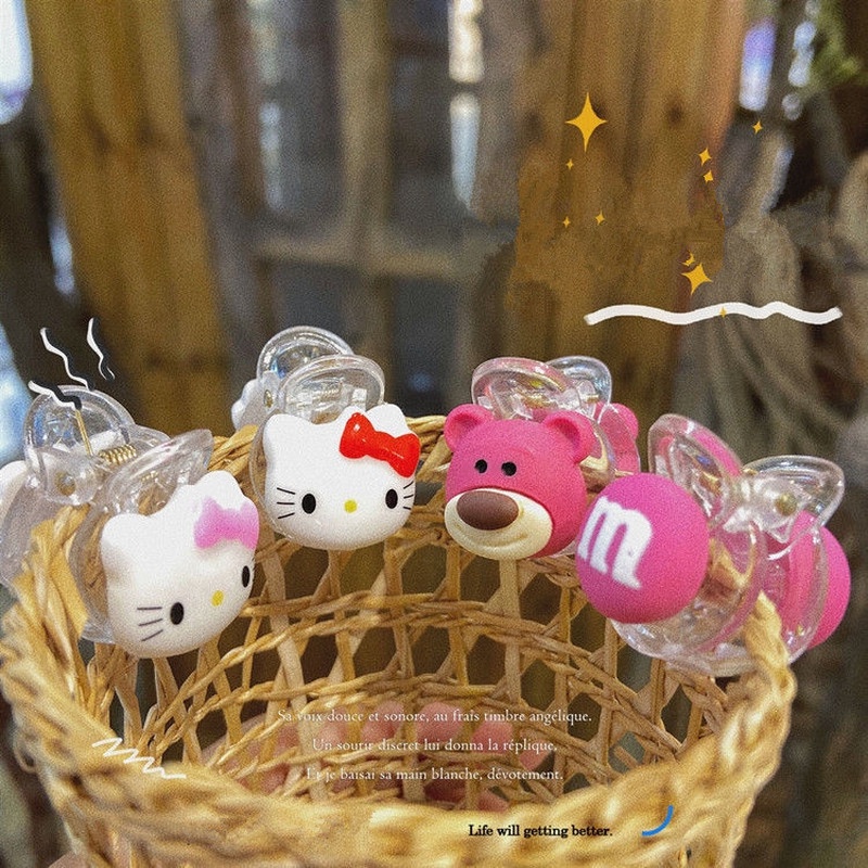 We Flower Kẹp bấu tóc hình thỏ gấu mèo Hello Kitty dễ thương cho bé gái