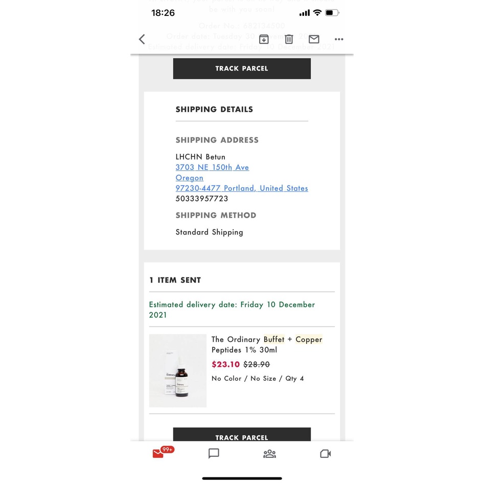 Serum The ordinary Buffet + Copper Peptides 1% 30ml