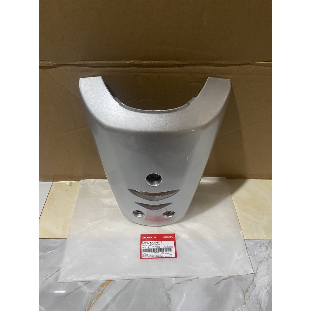 Bộ mặt nạ trước (Không tem) HONDA WAVE Anlpha Cũ năm 2002 màu Bạc trắng. *NH-411M* 64500KFLD20ZE