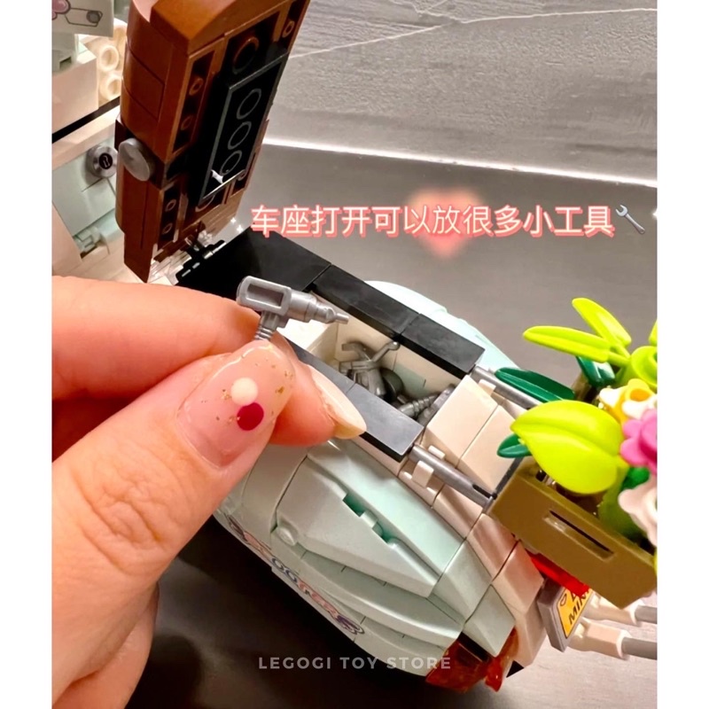 Đồ chơi xếp hình Legogi Xe cưới Xe máy Vespa 670 mảnh ghép mô hình Loz Mini 1119 1117 mô hình trưng bày trang trí