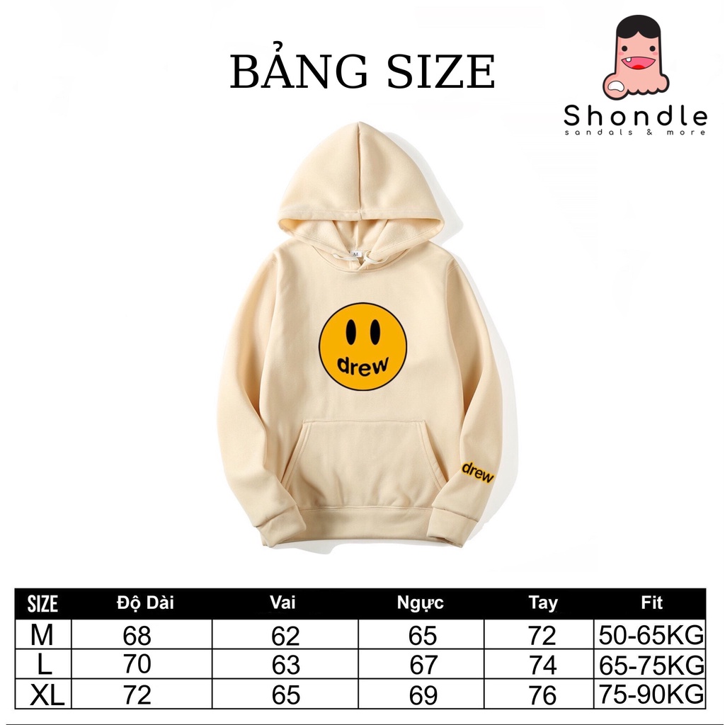 Áo Hoodie DREW NỈ Bông 2 lớp - Vải Cao Cấp - HD Tím