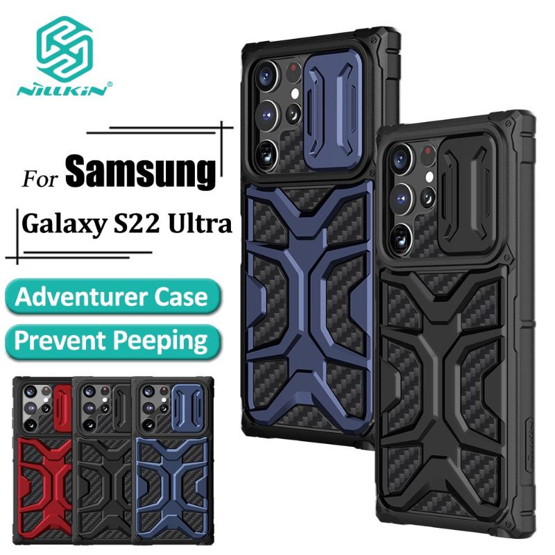 Ốp lưng Samsung Galaxy S22 Ultra có nắp đậy máy ảnh, Ốp lưng Nillkin CamShield Pro