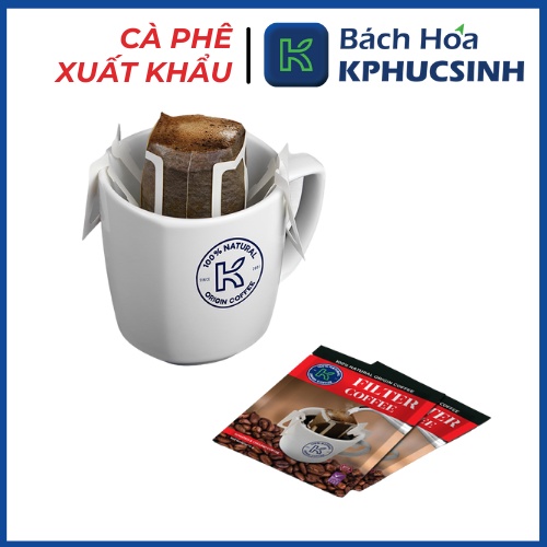 Cà phê phin giấy Filter coffee thương hiệu k coffee hương vị thơm ngon 105g / túi