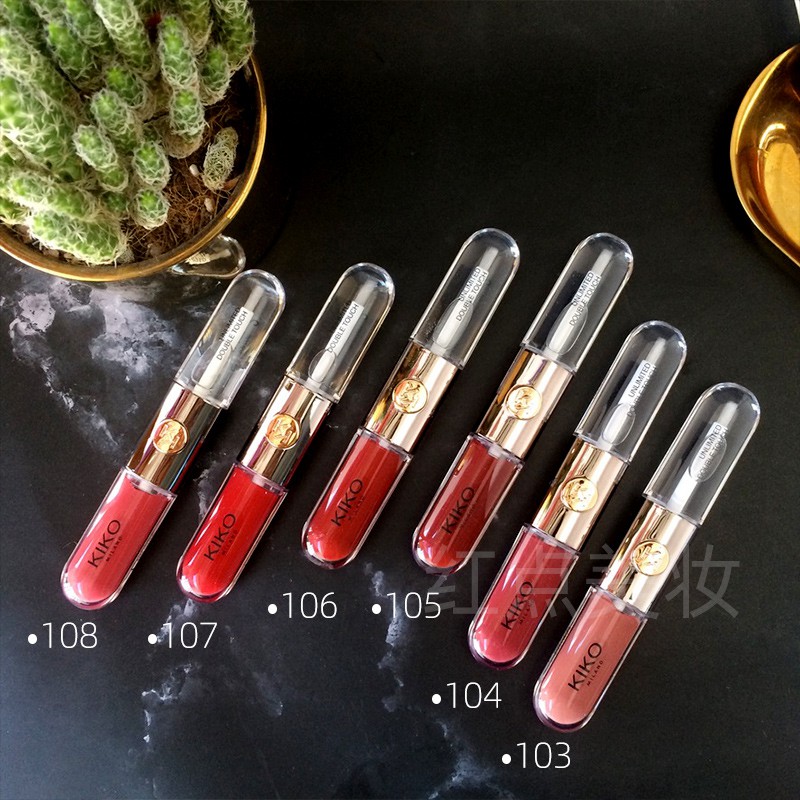 Son Kem KIKO milano 6ml Hai Đầu Không Giới Hạn #103 Bông Hồng Tự Nhiên #108satin Hiện Tại Màu Đỏ #126 Bông Hồng Khỏa Thân