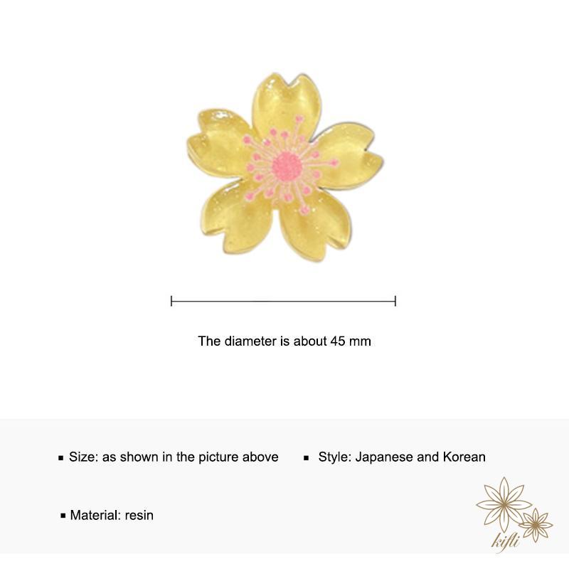 【kifli】Bộ 5 Kẹp Tóc Hình Hoa Trà Nhiều Màu Sắc Dễ Thương Cho Bé