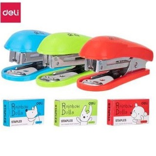 Dập gim mini DELI số 10 (tặng kèm hộp 1.000 kim bấm ghim 12 trang)