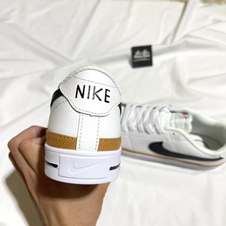 Giày nk LEGACY trắng móc đen kẻ nâu mới blazer low trắng đen cao cấp , giày sneaker nam nữ hot