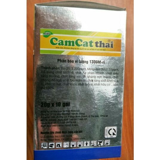 Phân bón lá sinh học kích thích sinh trưởng Comcat thái gói 20gr ức chế vàng lá lùn xoắn cây ra rễ  kích rễ mầm to khỏe