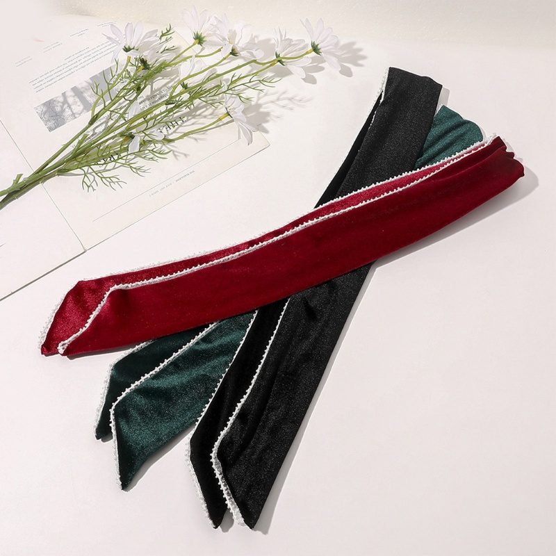 Băng Đô Tai Thỏ Đan Chéo Chất Liệu Nhung Cho Nữ