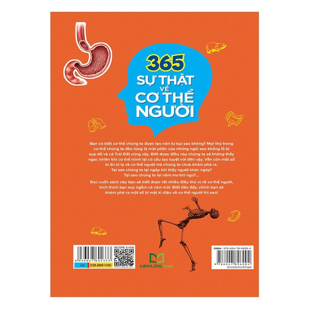 Cuốn sách 365 Sự Thật Về Cơ Thể Người - Minh Long