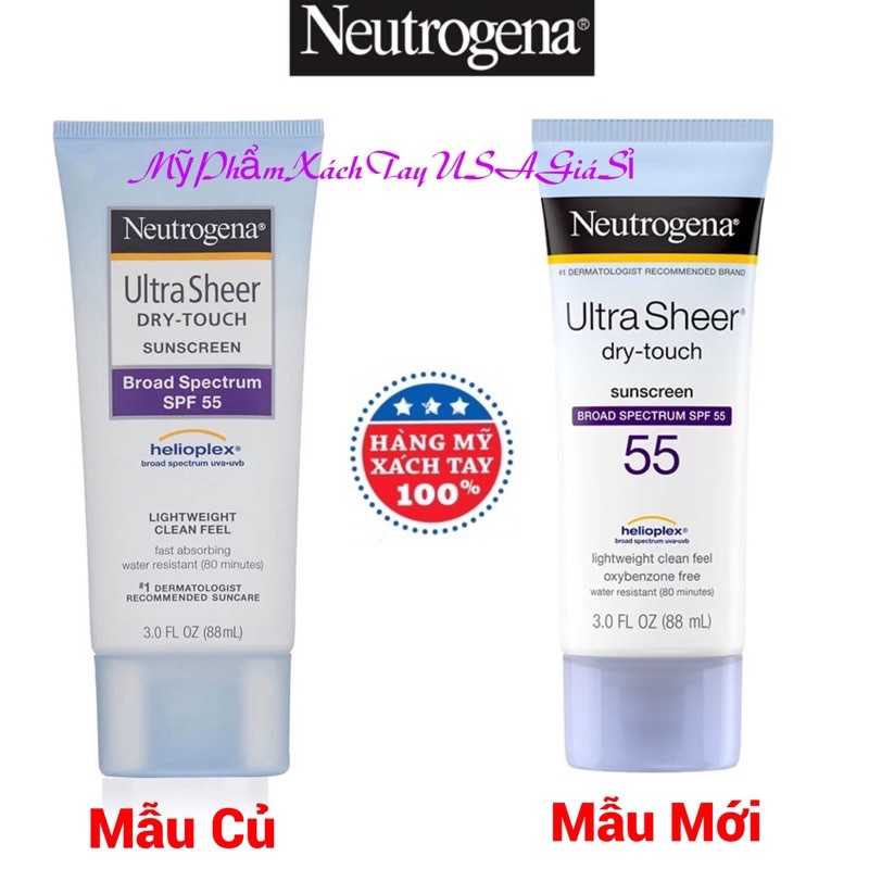 Kem chống nắng Neutrogena Ultra Sheer Dry Touch Sunscreen SPF 55 (88ml)