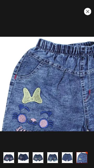 Quần short jean bé gái cá tính size 18-25kg