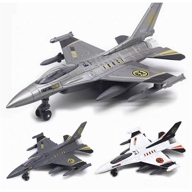 Có sẵn ✨ Mô Hình Kim Loại Máy Bay F16 ✨ 3 Màu - 22cm