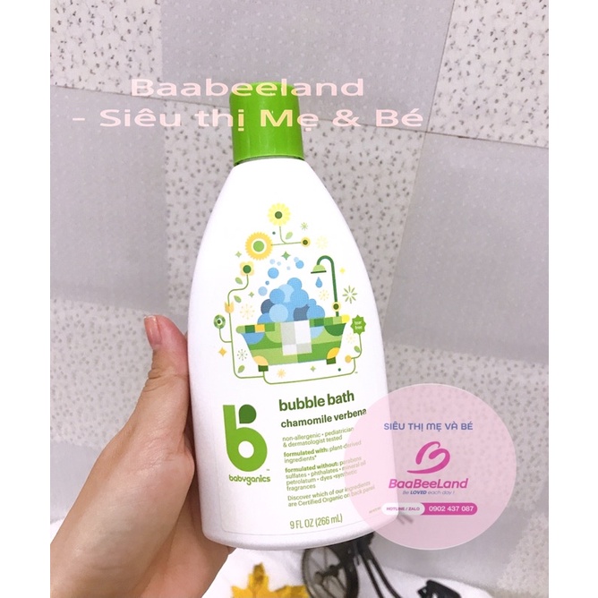 Sữa Tắm Tạo Bọt Babyganics Hương Hoa Cúc và Không Mùi Dịu Nhẹ Cho Bé  - BAABEELAND