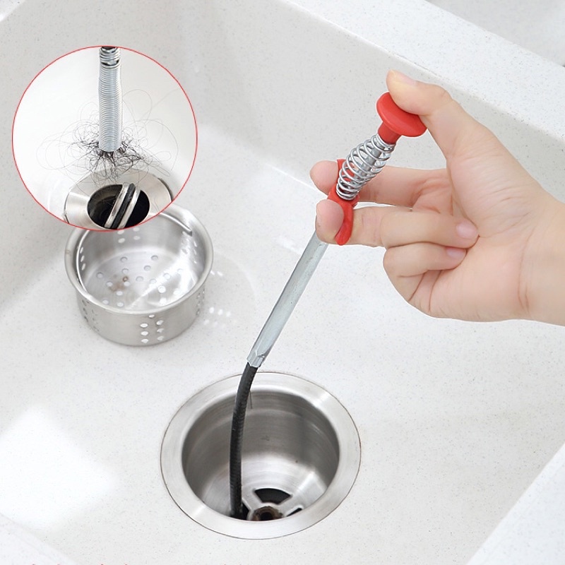 Dụng Cụ Gắp Rác Thông Cống - Ngăn Nghẹt Cống, Bồn Cầu, Bồn Rửa Chén, Lavabo