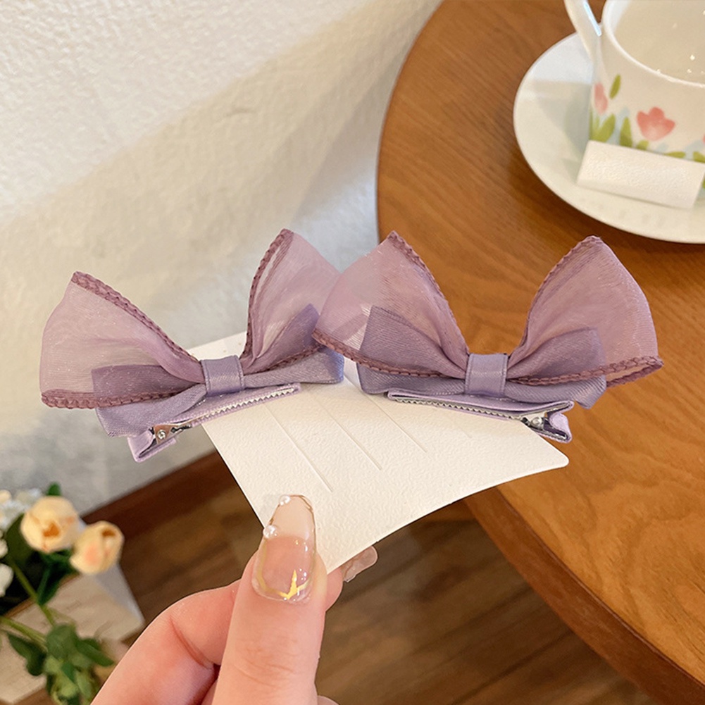 1 Cặp Kẹp Tóc Hình Nơ Dễ Thương Cho Bé Gái