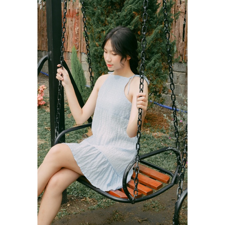 Đầm yếm , cột nơ vai , hot hit 2022 - Ảnh Thật - AAG99 Shop