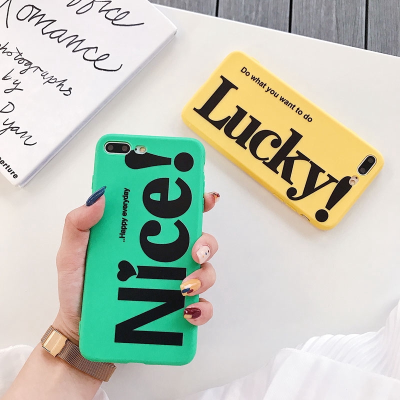 Ốp điện thoại TPU in chữ xinh xắn cho Iphone 6 6s 6plus 6splus 7 8 7plus 8plus X XS XR XS Max | BigBuy360 - bigbuy360.vn