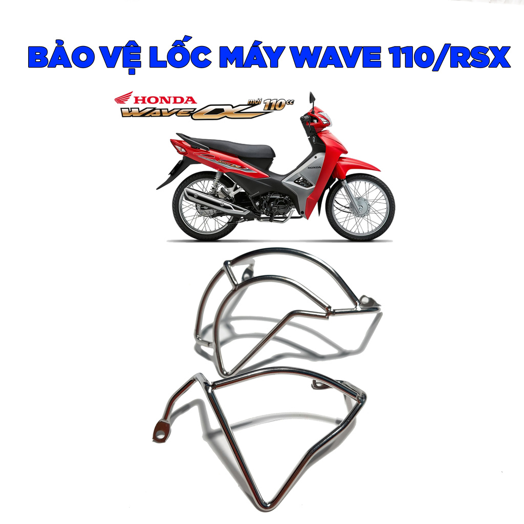 🏍 Bảo Vệ 2 Bên Lốc Máy Wave A 110 (2017 - 2021), Wave RSX - Xi titan 7 Màu 🏍