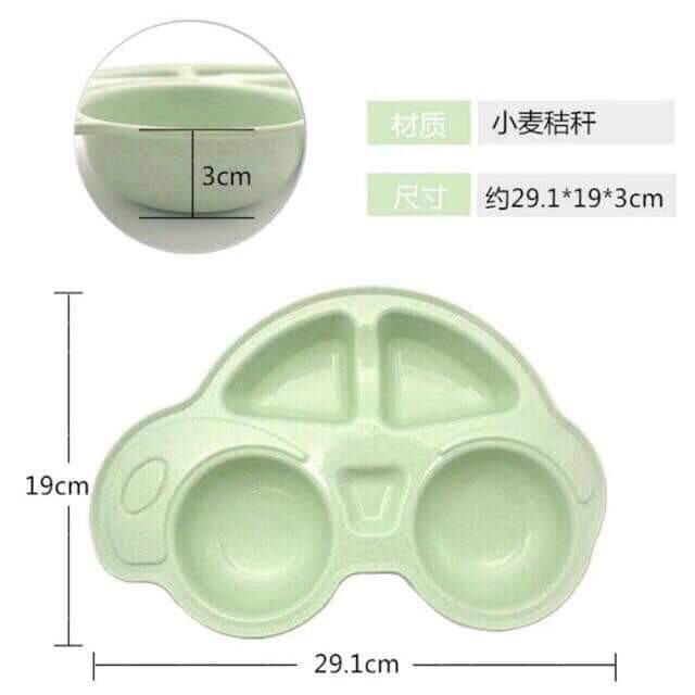 Khay ăn dặm lúa mạch hình ô tô NPP Baby Tôm